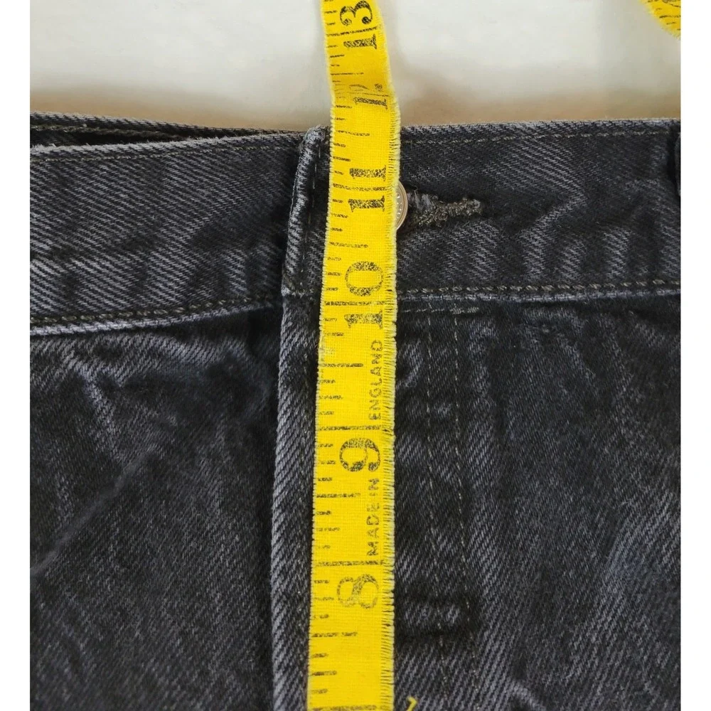 Levis 501 Original Fit Black Faded Denim Jeans‎ Mens 34x29 Button Fly 00501-0660
